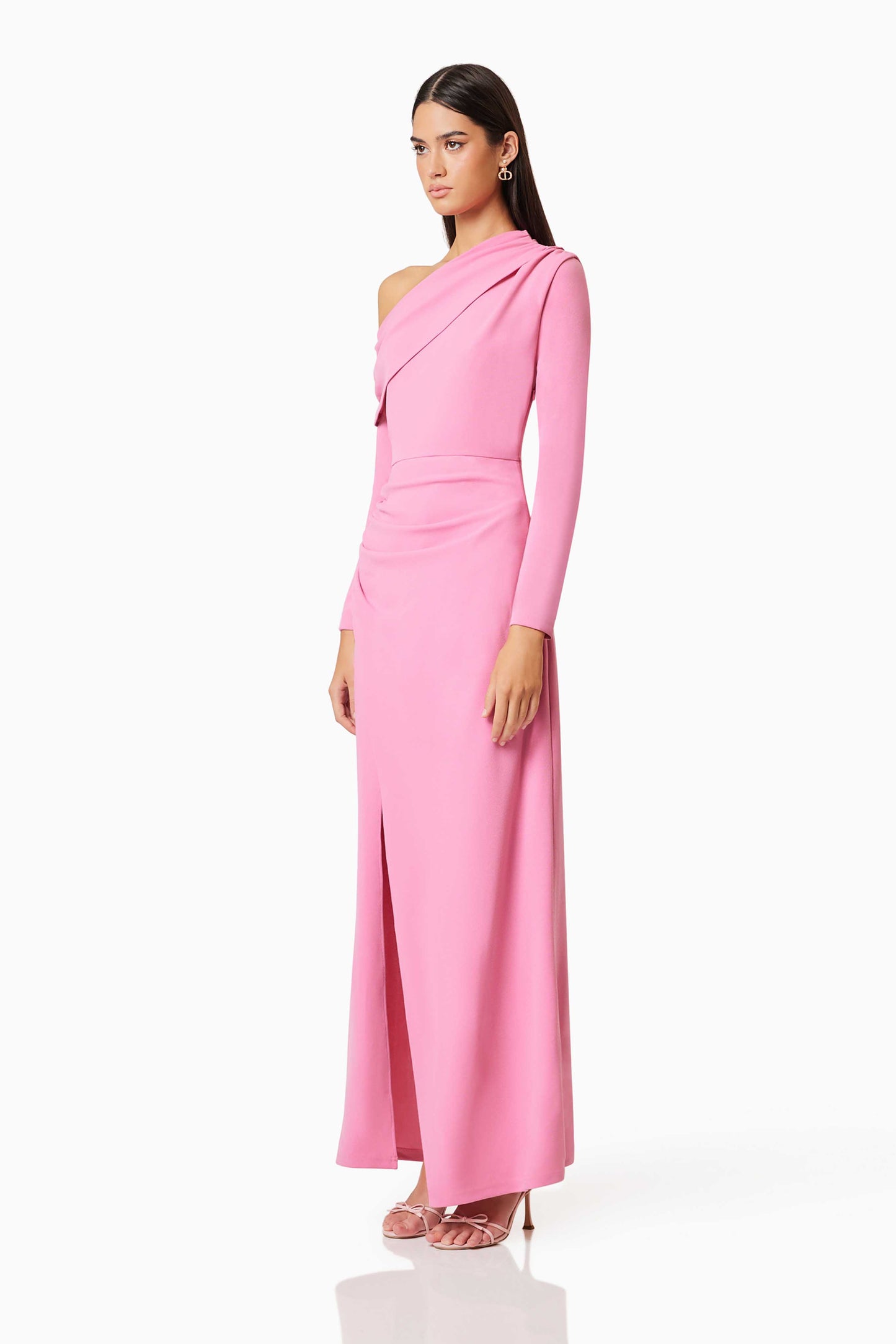 PINK JAMIE ONE SHOULDER GOWN