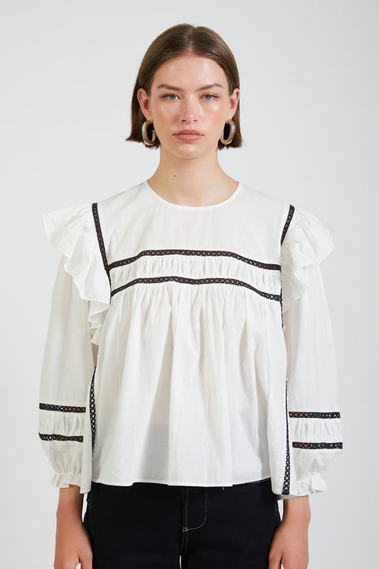 WHITE ALIZA TOP