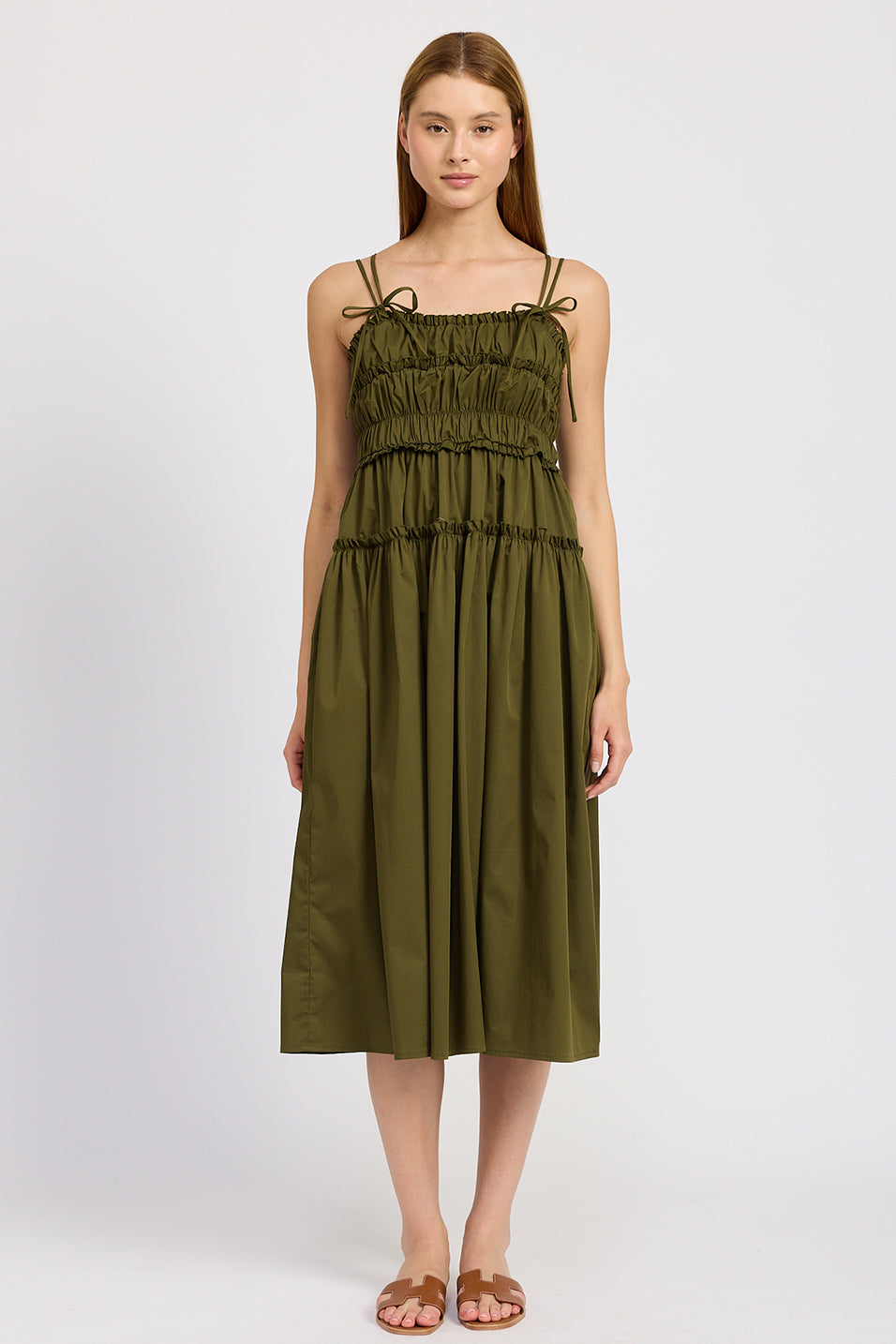 OLIVE CHELSEA MIDI DRESS