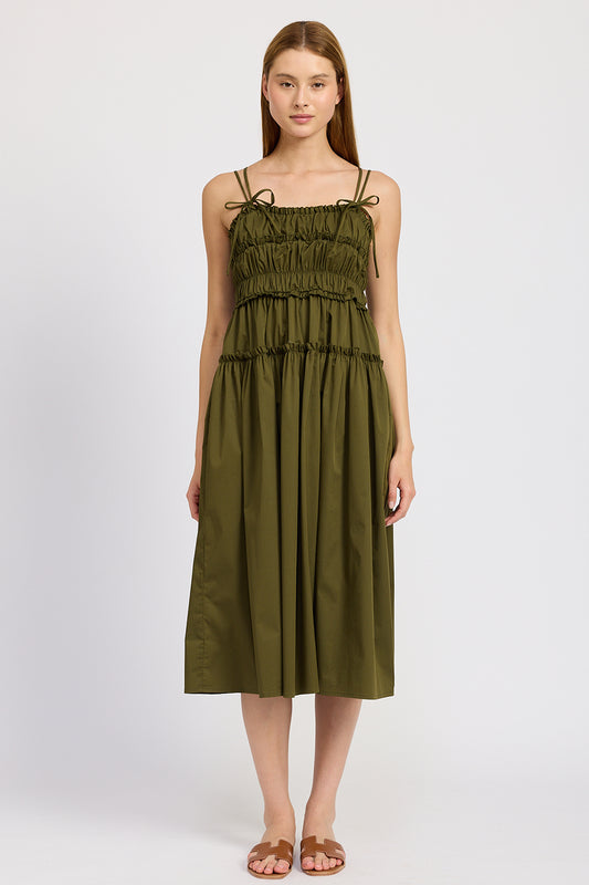 OLIVE CHELSEA MIDI DRESS