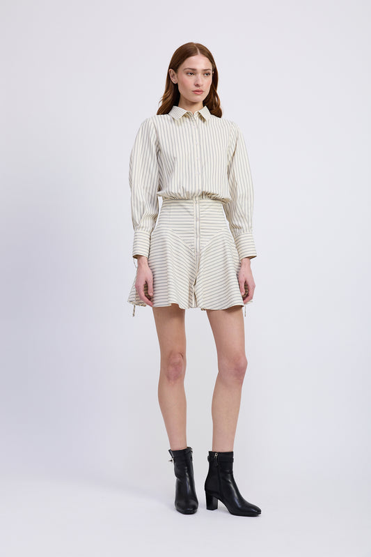 IVORY NAVY AZRA MINI DRESS