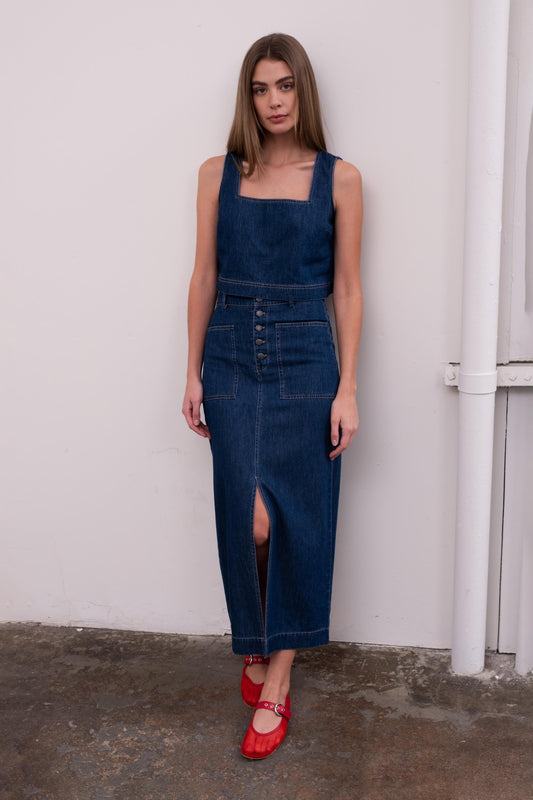 DENIM CROP TOP