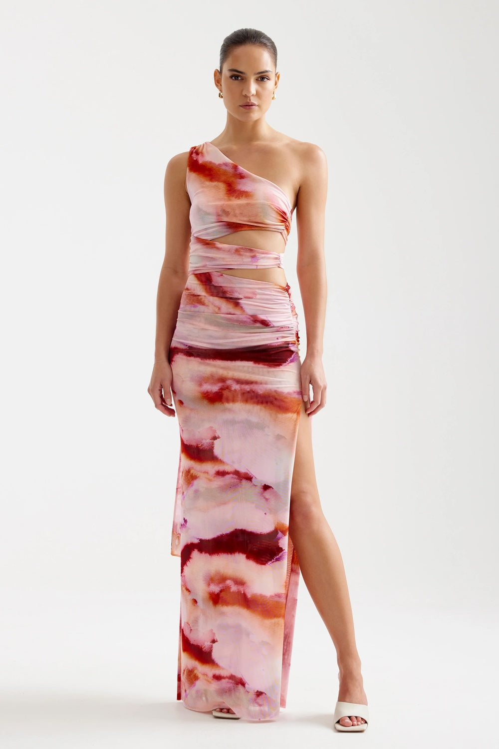 PINK MINERAL PRINT NURI DRESS