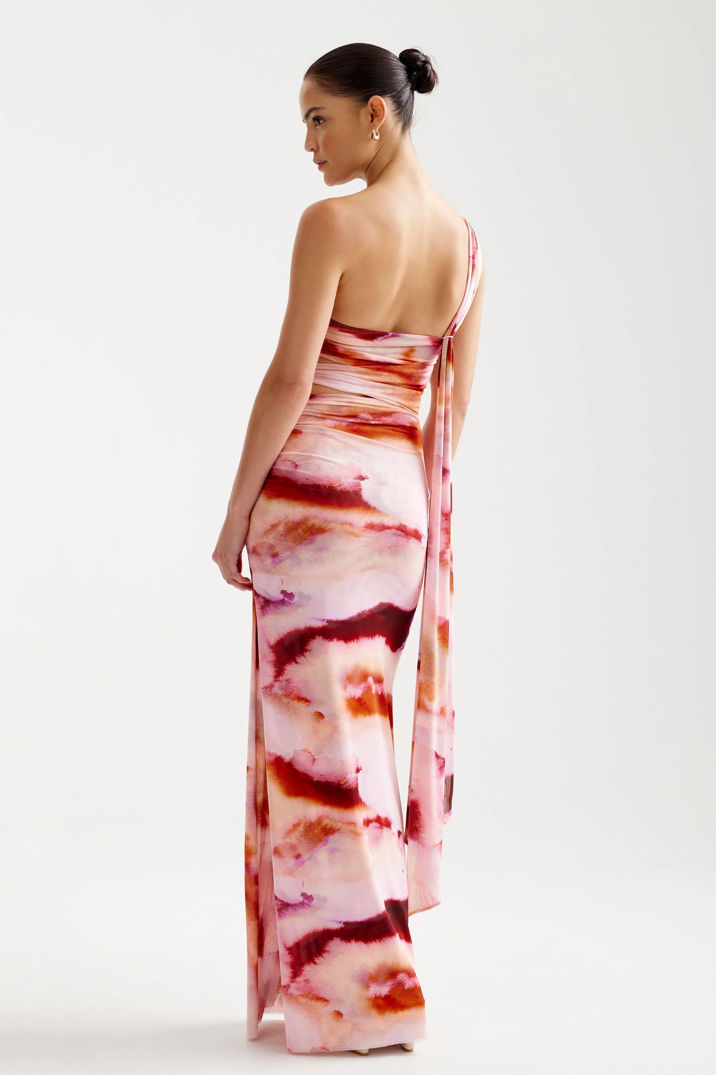 PINK MINERAL PRINT NURI DRESS