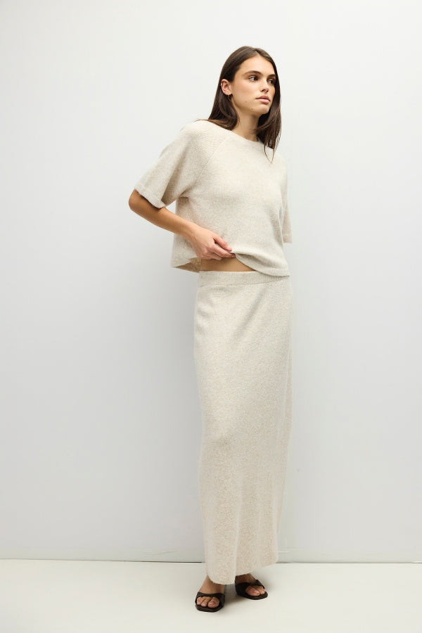 THE DANICA CREAM TOP & SKIRT SET
