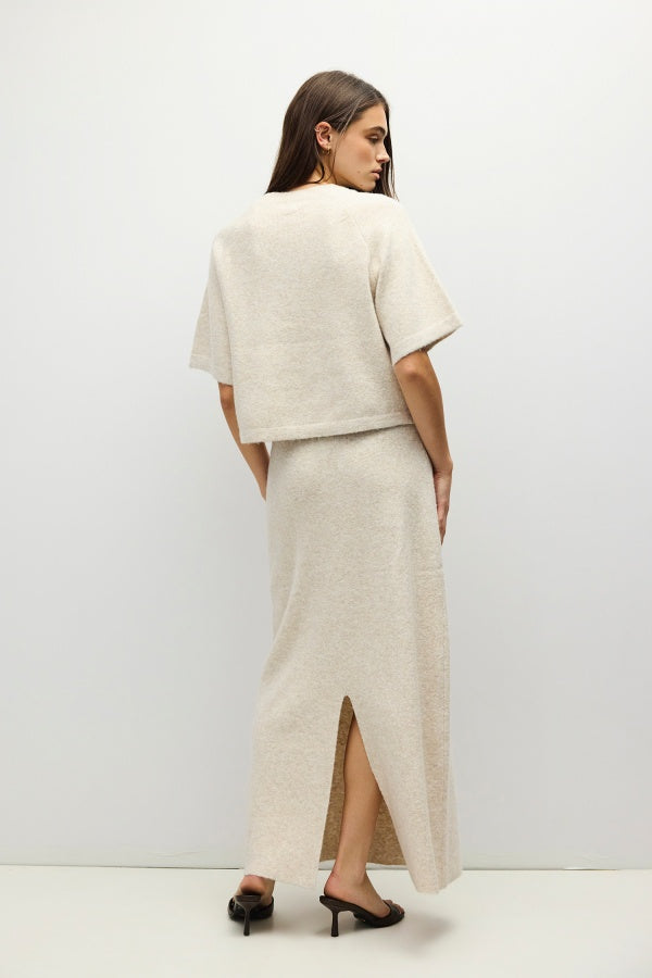 THE DANICA CREAM TOP & SKIRT SET