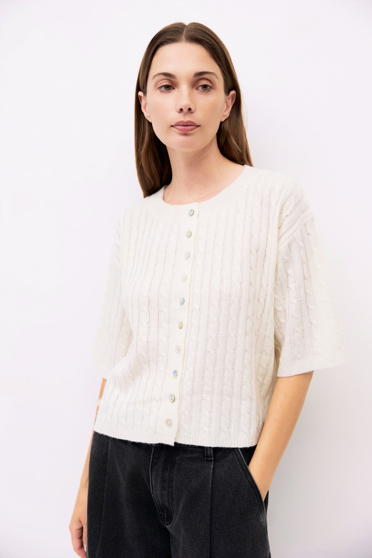 THE POPPY CREAM CARDIGAN