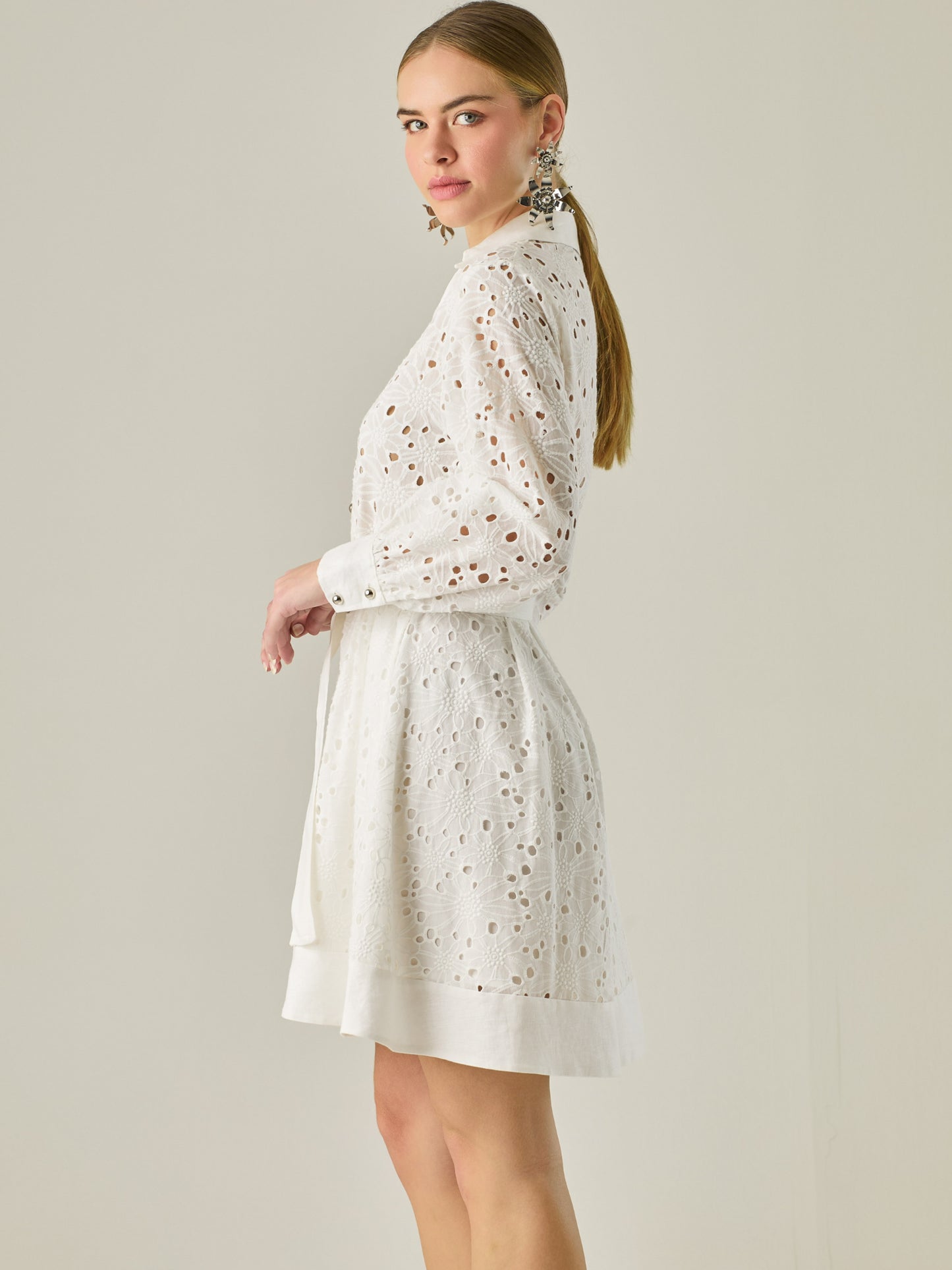 WHITE TULIP DRESS