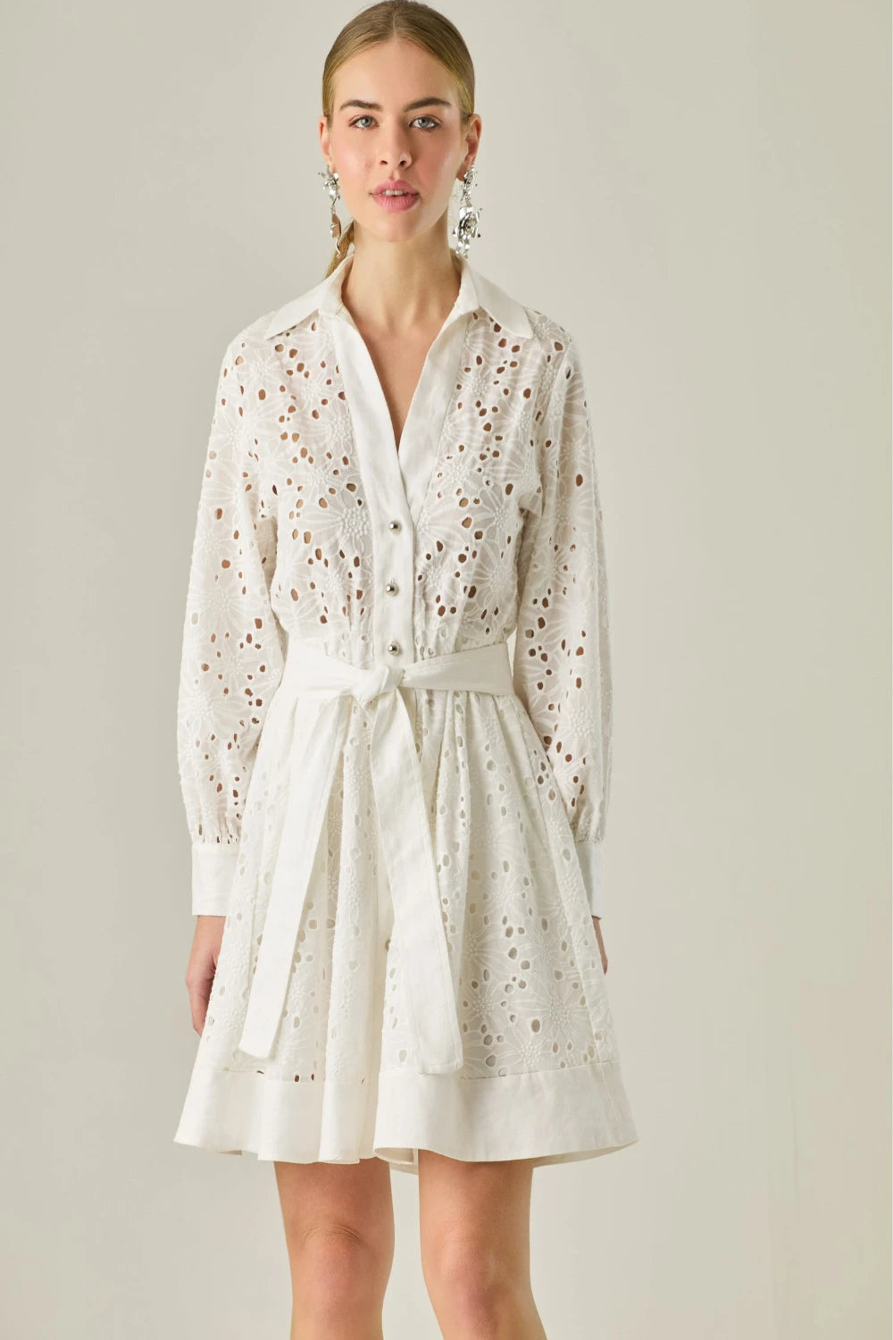 WHITE TULIP DRESS