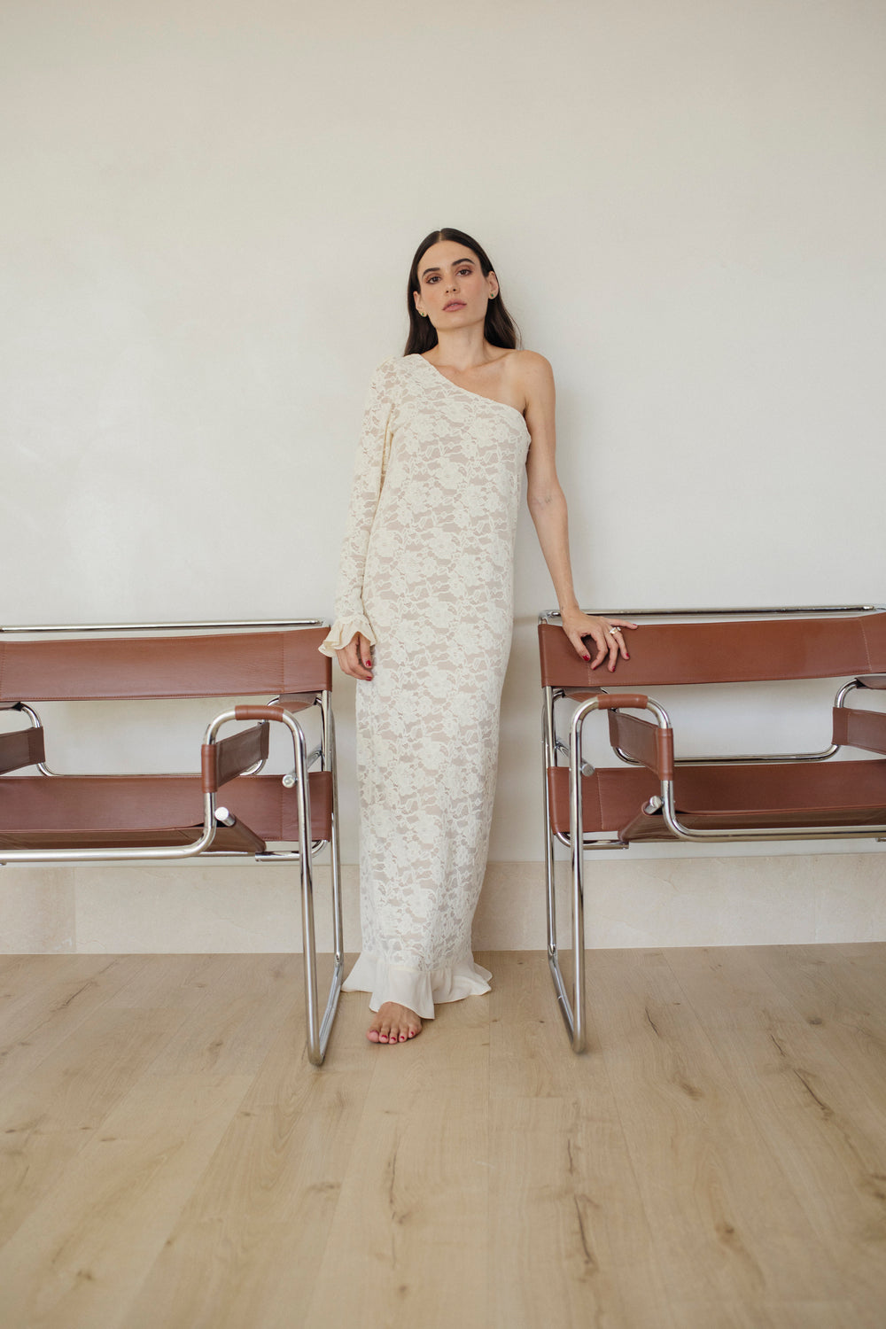 BEIGE LUNA DRESS