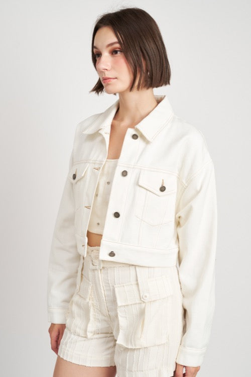PALISADE WHITE DENIM JACKET