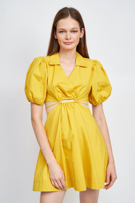 YELLOW HALEY MINI DRESS