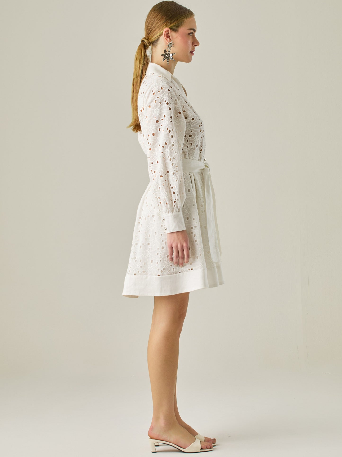 WHITE TULIP DRESS